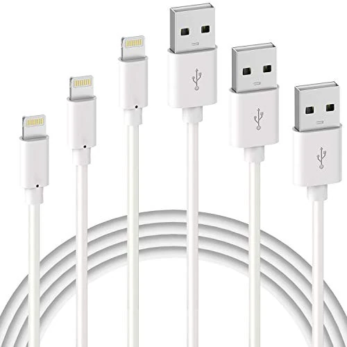 Quntis iPhone Charger Cable 3 Pack 1m 2m 3m MFi Certified Lightning Wire Fast Charge for iPhone 13 12 11 Pro XS Max XR X 8 7 6S Plus / 8 7 6s 6 5 SE 5C iPad/Airpods Charger Cord White