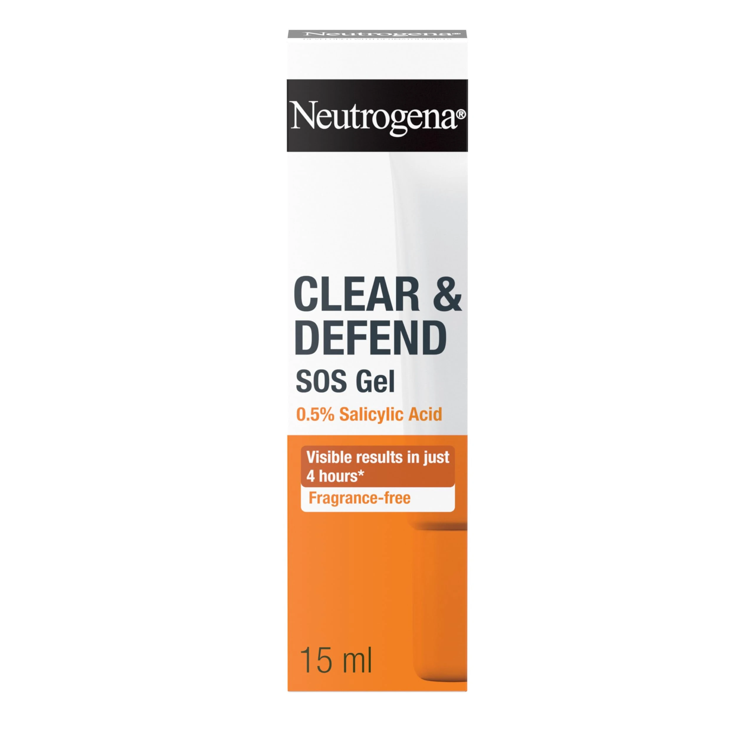 Neutrogena Clear and Defend SOS Gel (15ml), Oil-Free Face Gel for Spot-Prone Skin, with Purifying 0.5% Salicylic Acid to Help Reduce the Appearance of Spots