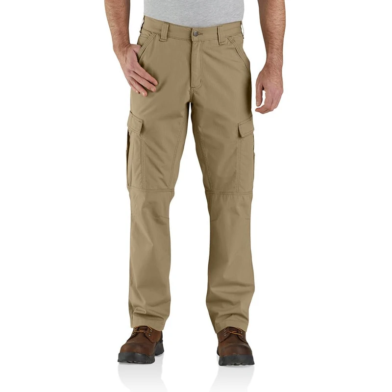 Carhartt Men's Force® Relaxed Fit Ripstop Cargo Work Pant, Dark Khaki, W38/L34