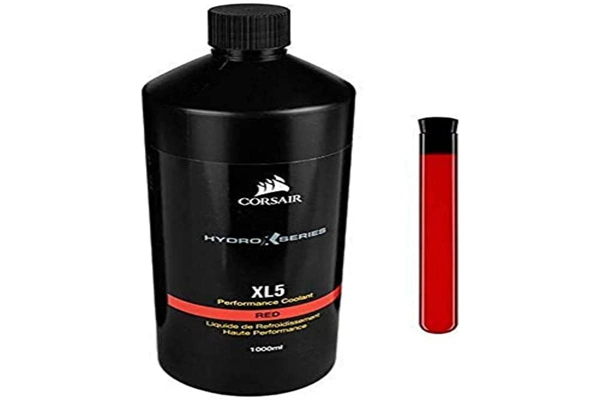 Corsair Hydro X Series, XL5 Performance Coolant, 1 Litre (Vibrant Translucent Colour, Long-Life Composition, Advanced Anti-Corrosion and Anti-Bacterial Inhibitors), Red