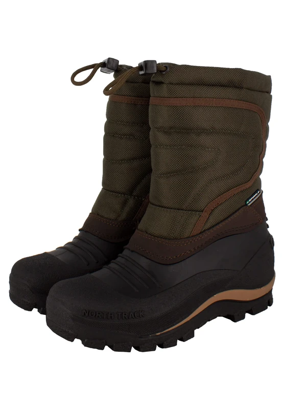 Spirale Men's Elite Snow Boots, Men Winter Boots, Fleece Lining with Insulating Foam, Insole Double Layer Felt, Green, 7.5 UK