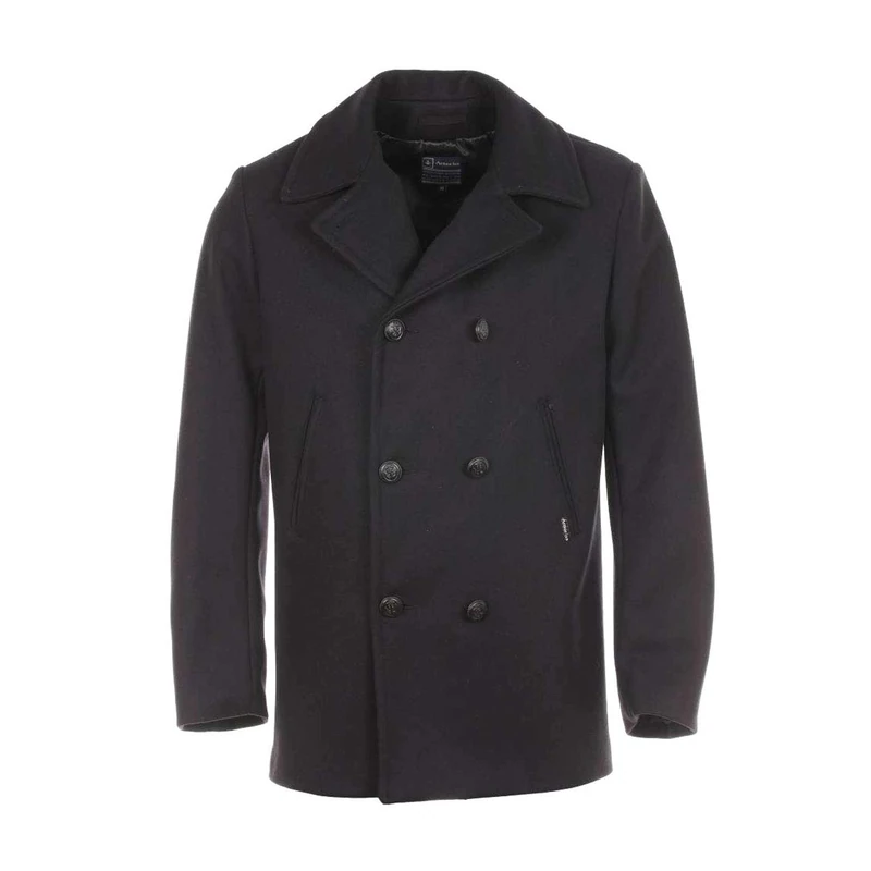 Armor Lux Men's Cap Sizun Pea Coat, Noir, 9XL
