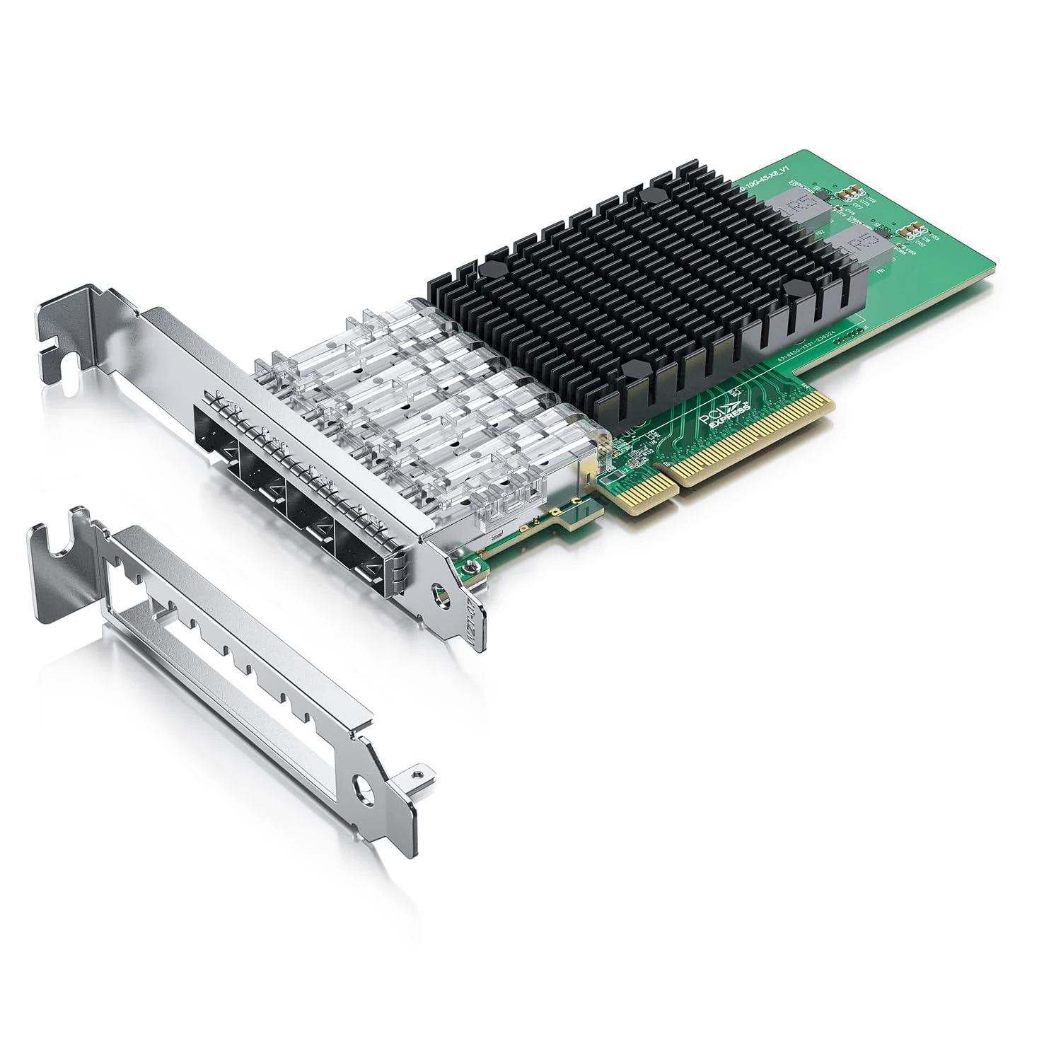 10Gb PCI-E NIC Network Card, Quad SFP+ Port, with Original Intel XL710-BM1 Controllers, PCI Express Ethernet LAN Adapter Support Windows Server/Linux/VMware ESXi, Compare to Intel X710-DA4