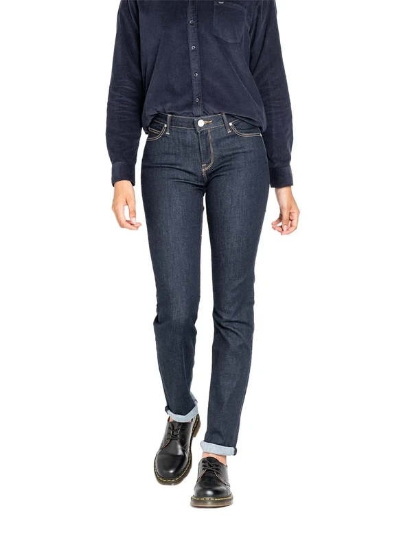 Lee Women's Marion Straight Jeans, RINSE, 33W / 31L