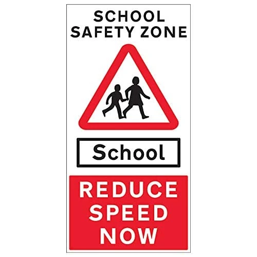 School Reduce Speed - 3mm AlumComp RA1 Anti Graffiti - 450x900mm