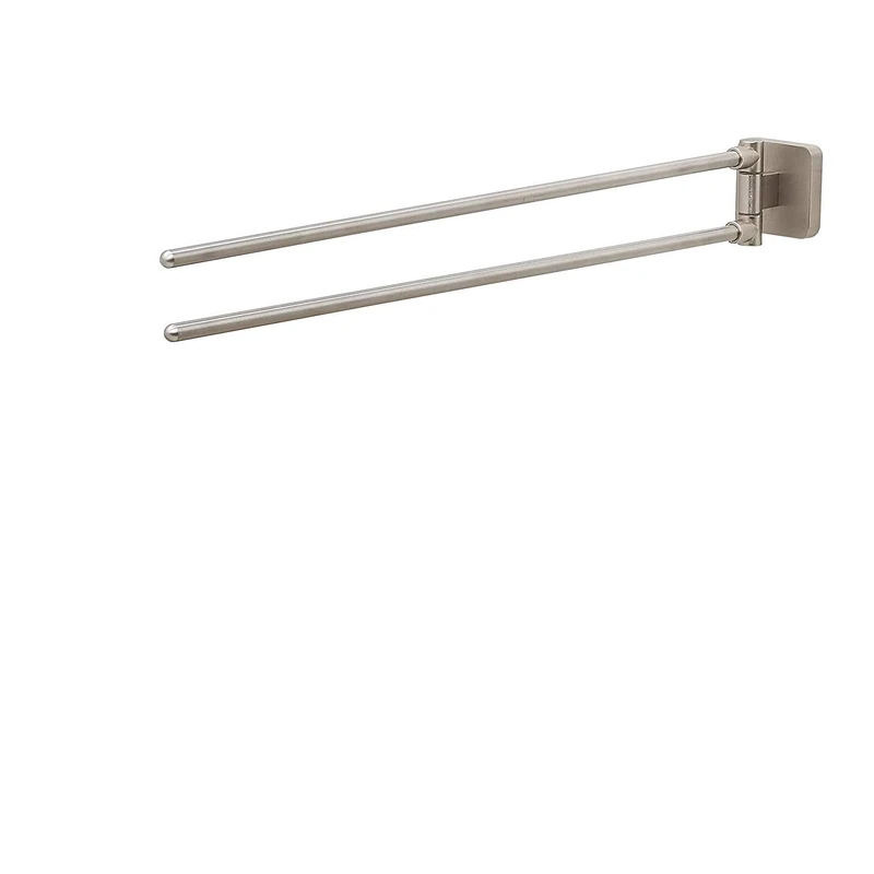 Tiger Onu Towel Rail with 2 Arms, Stainless Steel Brushed, 4.8 x 5.4 x 44.3 cm