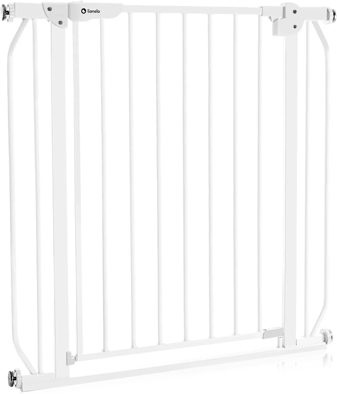 LIONELO Truus SLIM Safety Gate Two-Way opening Adjustable width 75-105cm drill-free installation with pressure fixing Anti-Trip low threshold Self-locking, Secure Your Toddler's Wanderings
