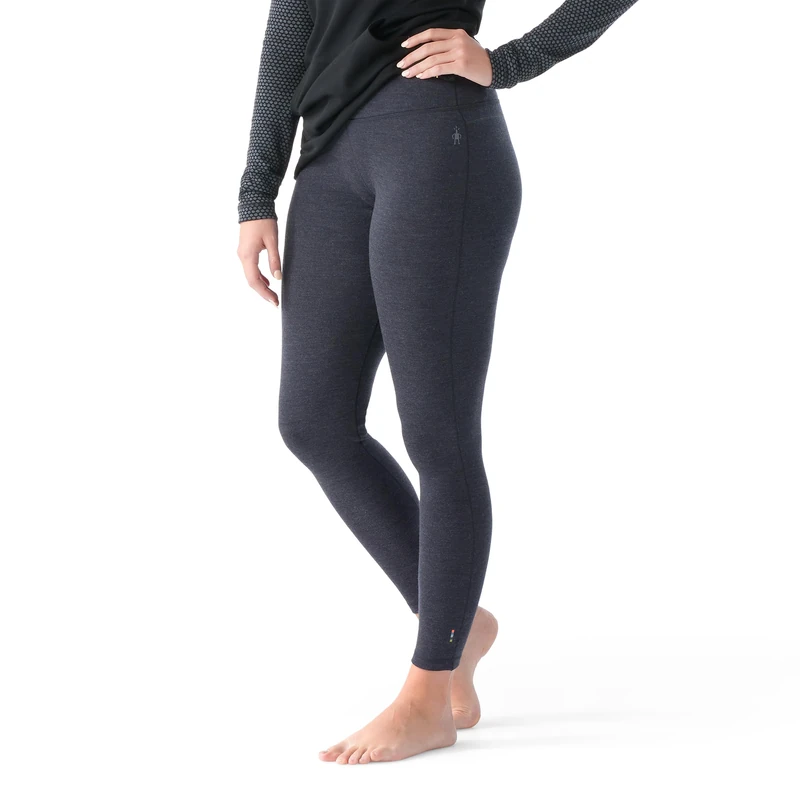 Smartwool Classic Thermal Merino Wool Leggings, Women's Thermal Trousers, Ladies Sports Leggings, Lightweight & Breathable Natural Merino Ladies' Clothing - Charcoal Heather, L