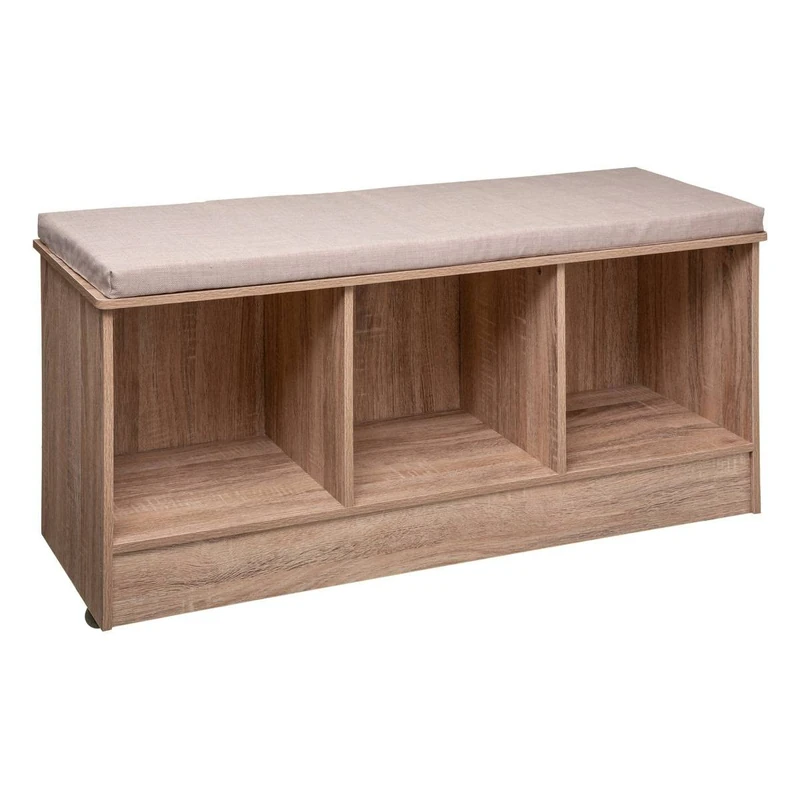 Atmosphera Wood Bench 3 Cases Mix Natural - Image 1