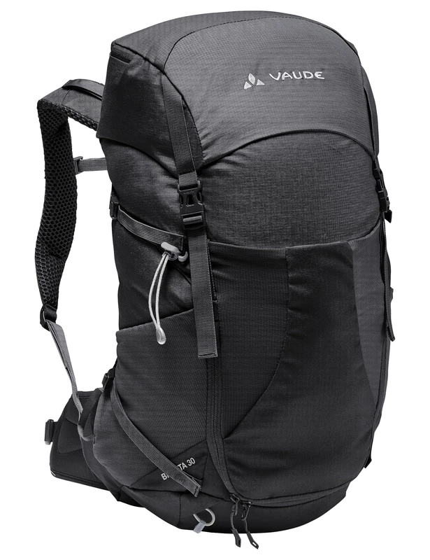 VAUDE Hiking Backpack Brenta, black 30l, Trekking Backpack for Women & Men, Comfortable Backpack Hiking with Integrated Rain Cover, Practical Compartment Layout