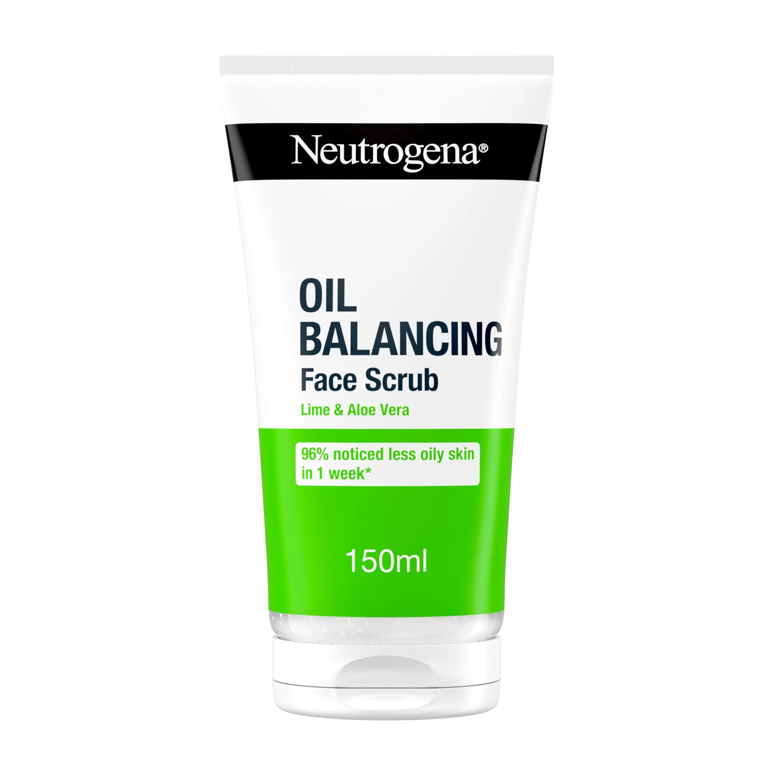 Neutrogena Oil Balancing Face Scrub (1x 150ml) for Oily Skin, Helps Remove Excess Oil and Clear Pores, For a Refreshed, Mattified and Radiant Complexion