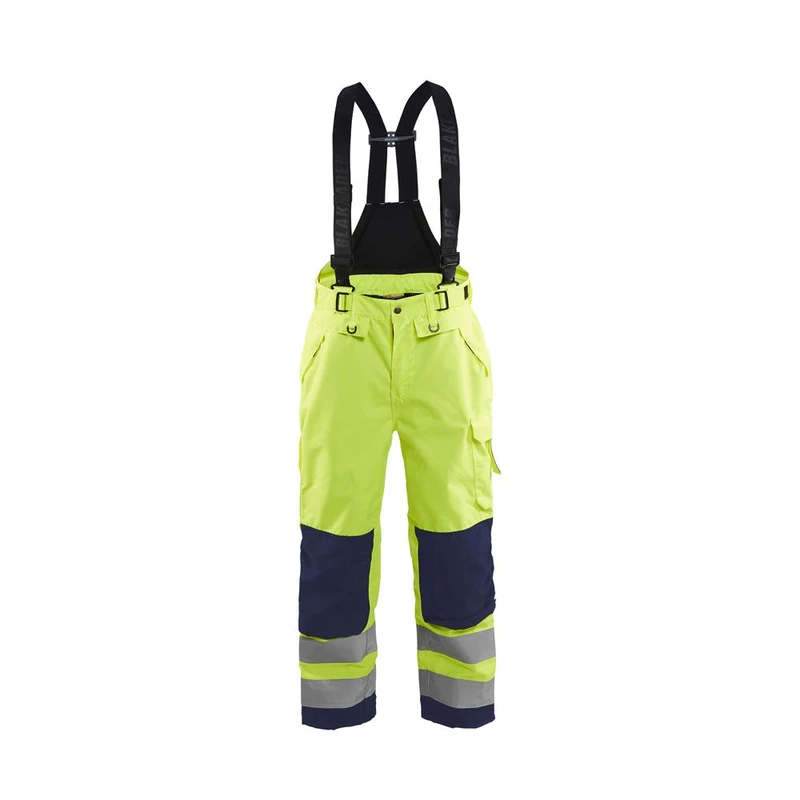 Blaklader 186719773389D88 Shell Work Trousers, High Vis Yellow/Navy, D88