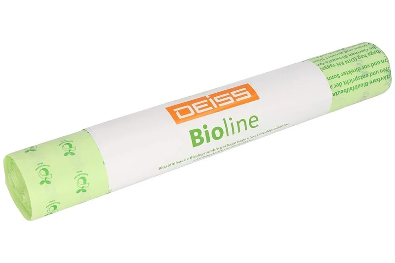 DEISS Bioline Organic Bin Liners, 240 L, Compostable, 100 bags.