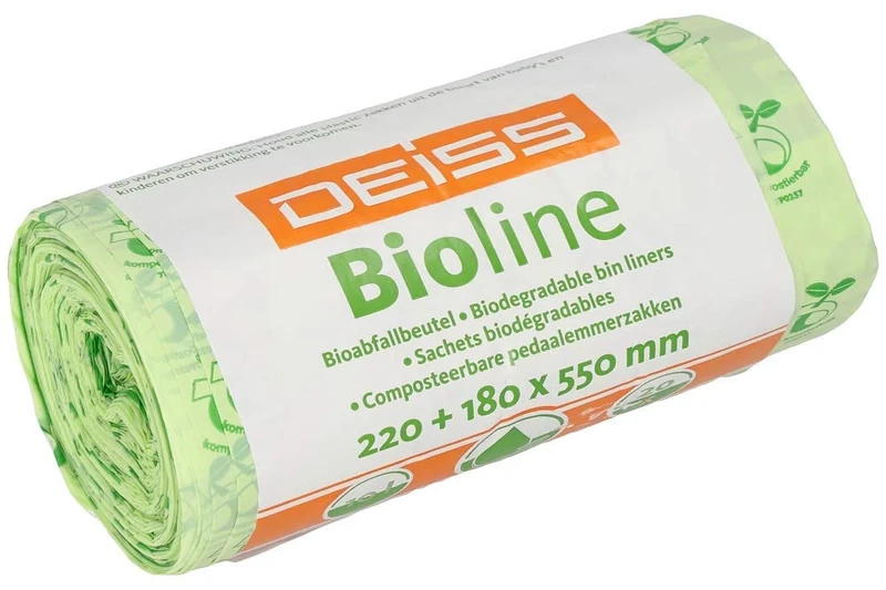 Deiss Bioline Organic Bin Liners, 10 L, Compostable, 480 Bags
