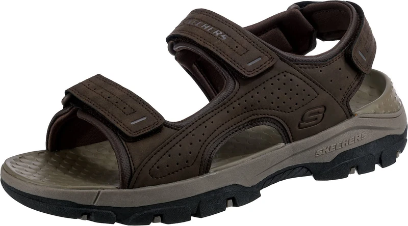 Skechers Men's TRESMEN Garo Sandal, Chocolate Synthetic, 10 UK