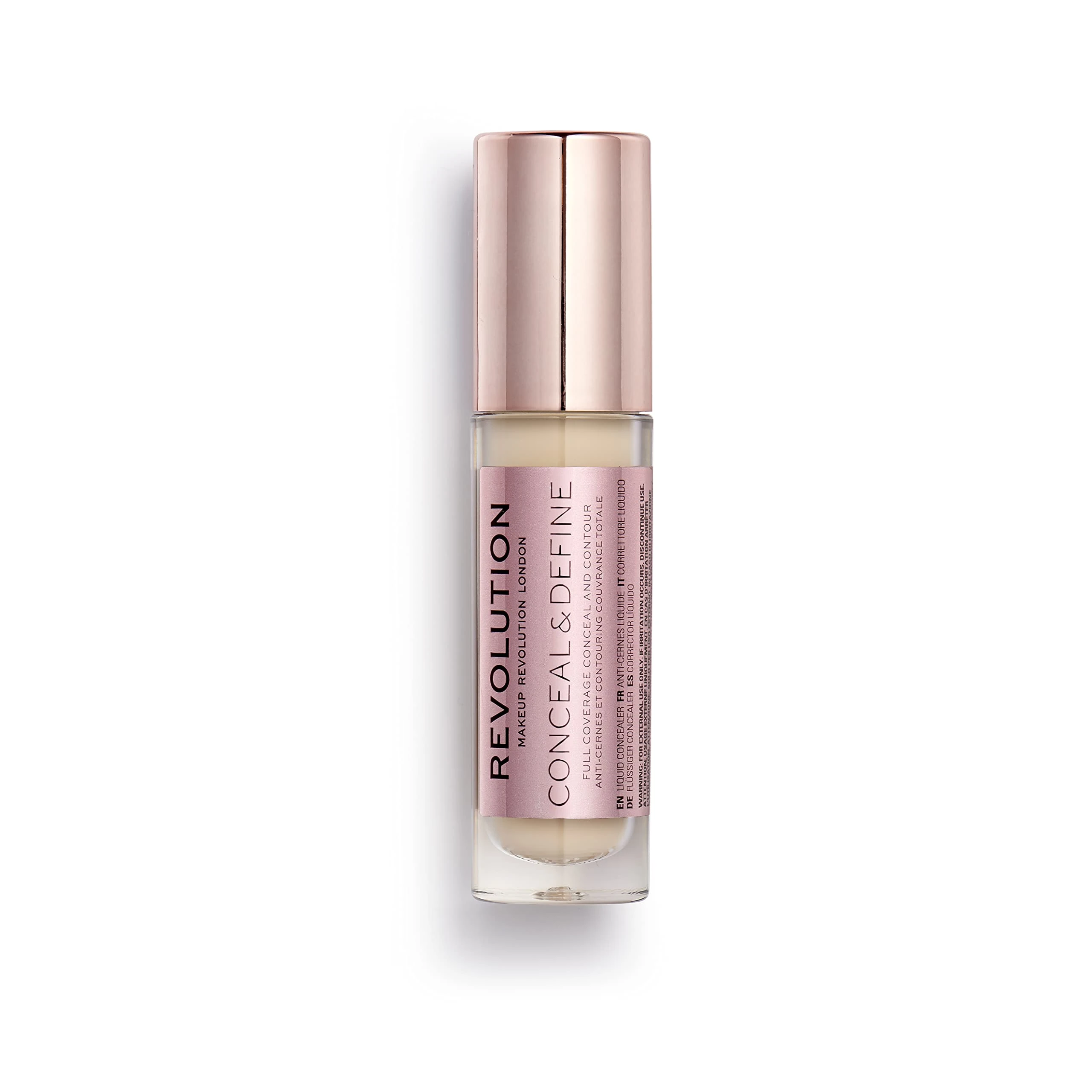 Revolution Conceal & Define Concealer, Lightweight, Long-Lasting, Full Coverage Face Makeup, C0.7, 4g