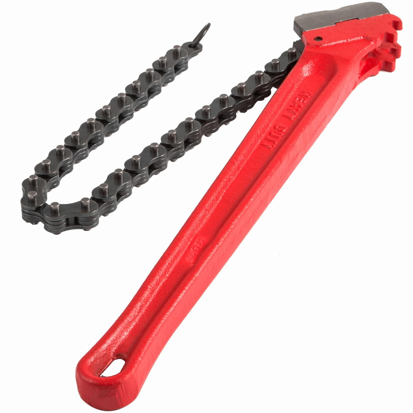 VEVOR 36 In Pipe Chain Wrench, 4-1/2 to 7-1/2 Inch Capacity, 30 Inch Chain Length, Heavy Duty, Red