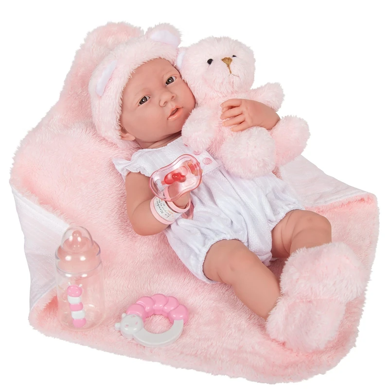 JC Toys-La Newborn Baby Doll, Pink (18061)