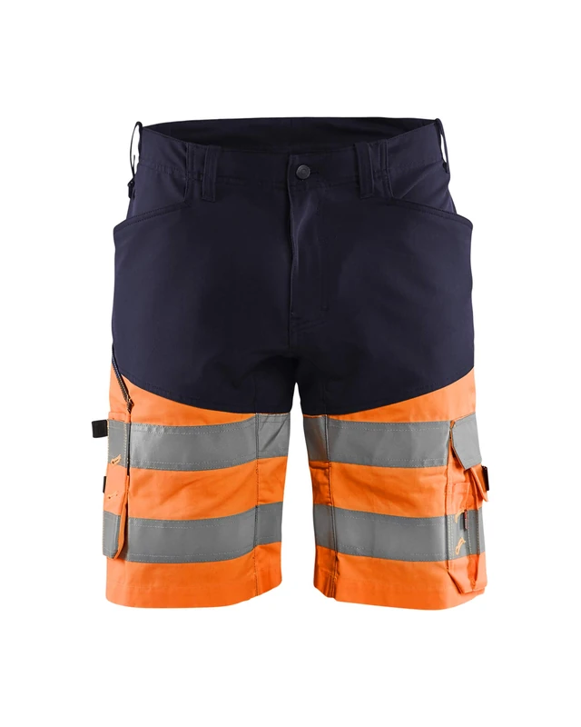 BLÅKLÄDER Hi Vis Shorts Men 38R Navy Blue/Orange