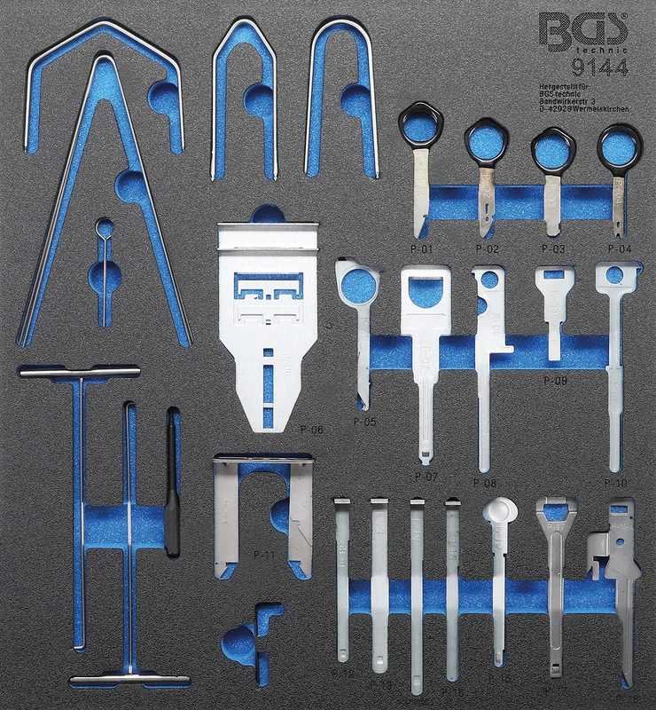 BGS 9144 | Tool Tray 2/3: Radio Removal Tool Set | 52 pcs.
