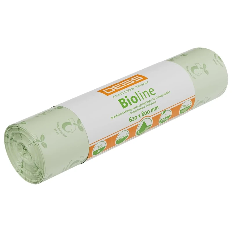 DEISS Bioline Organic Bin Liners 60 L Compostable Pack of 500