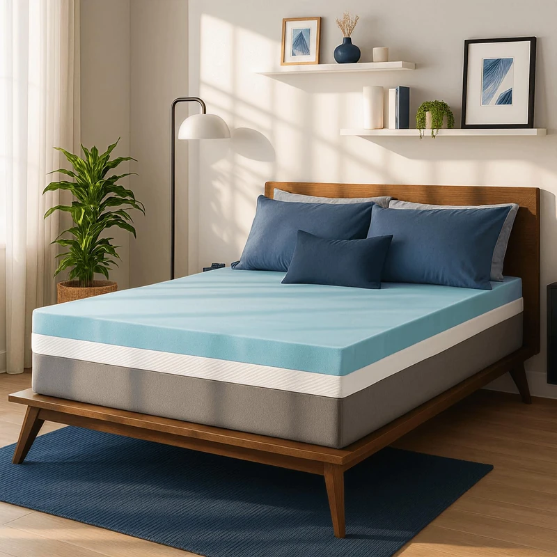Sure2Sleep Twin Size, 3-Inch, Gel Swirl Memory Foam Mattress Topper Made in USA.