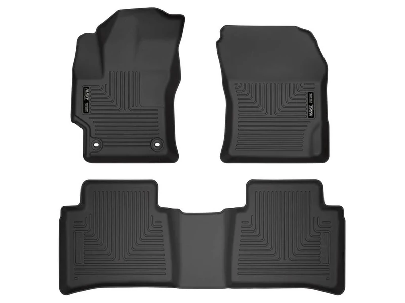 Husky Liners Weatherbeater Floor Mats | Fits 2020-2024 Toyota Corolla Sedan | Front & 2nd Row, 3-pc Black - 95751