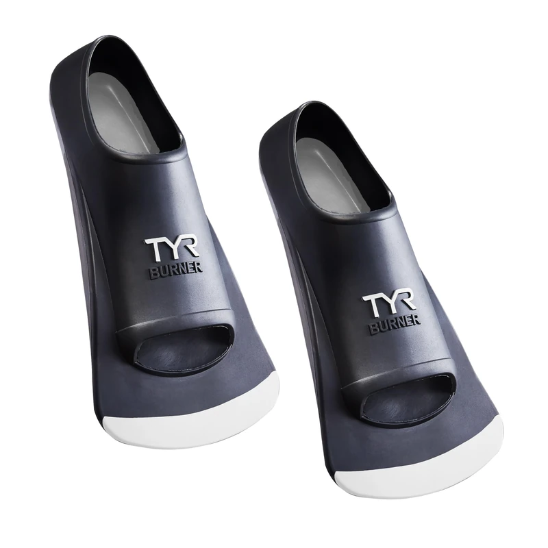 TYR Burner Swim Fins – Short Blade Training Fins for Swimmers – Improve Kick Technique, Strength & Speed – Comfortable Fit, Multiple Sizes
