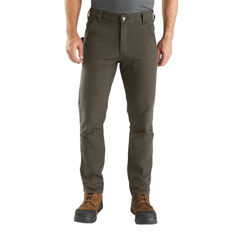 Carhartt Men's Rugged Flex® Straight Fit Duck Double-Front Utility Work Pant, Tarmac, W32/L34