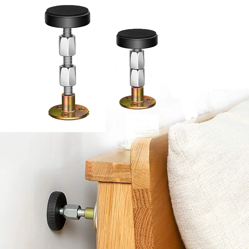 Krisler Headboard Bumpers - Adjustable Bed Frame Anti-Shake Tool