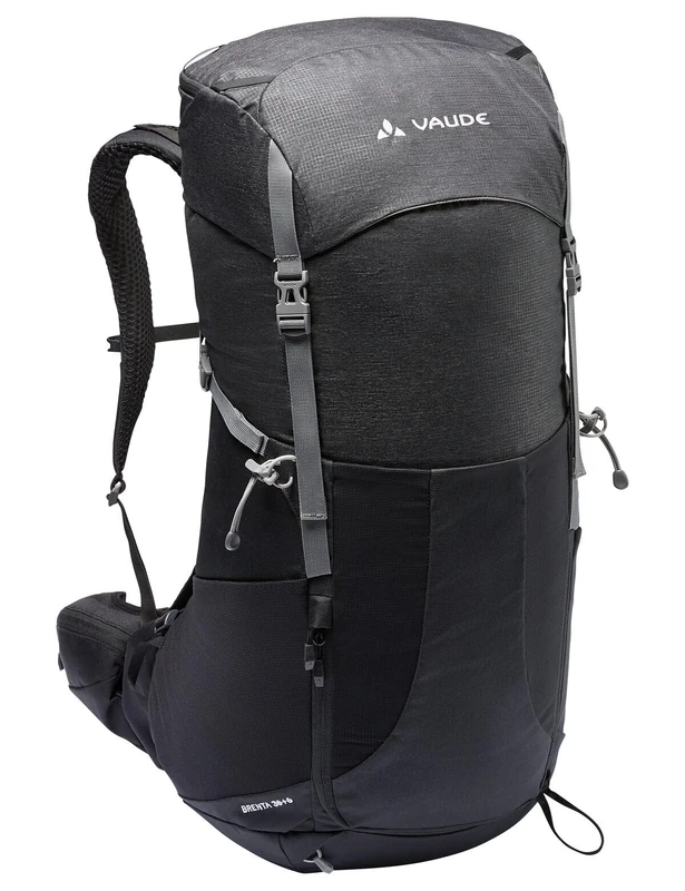 VAUDE Hiking Backpack Brenta, grey 36+6l, Trekking Backpack for Women & Men, Comfortable Backpack Hiking with Integrated Rain Cover, Practical Compartment Layout