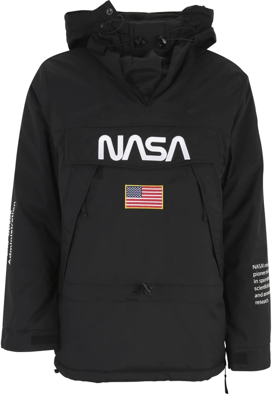 Mister Tee Herren NASA Windbreaker Jacke, Schwarz (Black 00007), Small (Herstellergröße: S) - Image 1