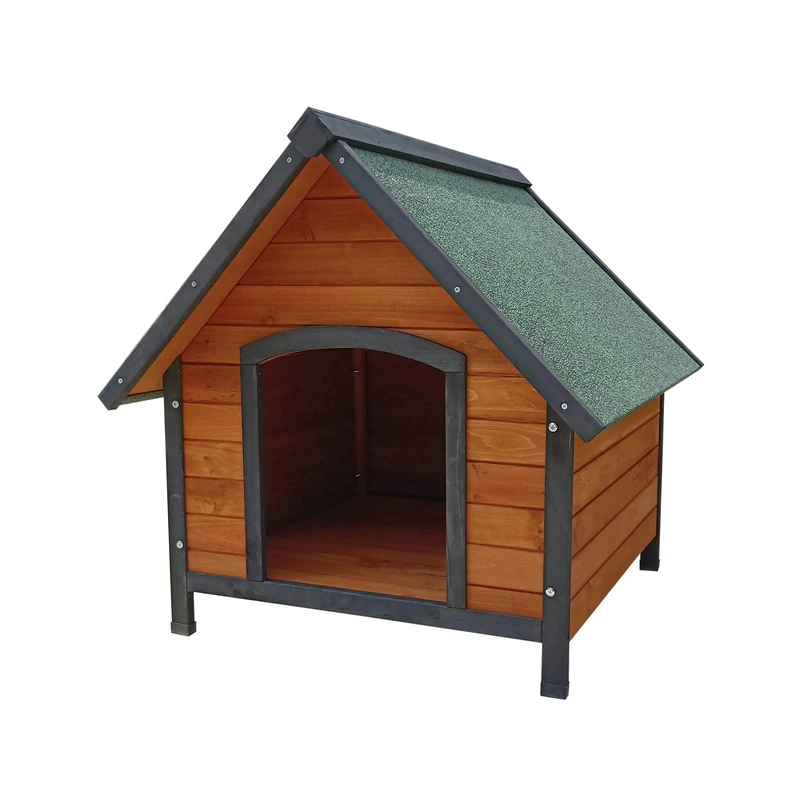 Gardiun Loki Large Wooden Doghouse Loki 99x82x86 cm with Pitched Roof and Asphaltic Cover - Image 1