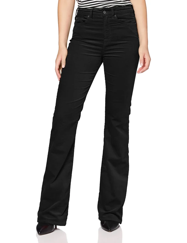 7 For All Mankind Women's Late Night Love Tee Bootcut Jeans, Black (Black NJ), W23/L33 (Size: 23)