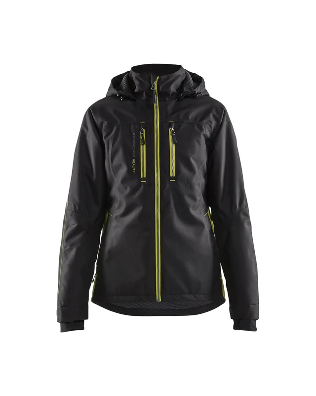 Blaklader 497219779933XXL Women's Functional Jacket, Lightly Lined, Black/Yellow, Size XXL