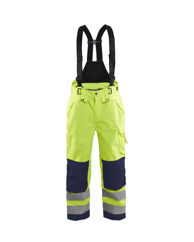 Blaklader 186719773389C56 Shell Work Trousers, High Vis Yellow/Navy, Size C56