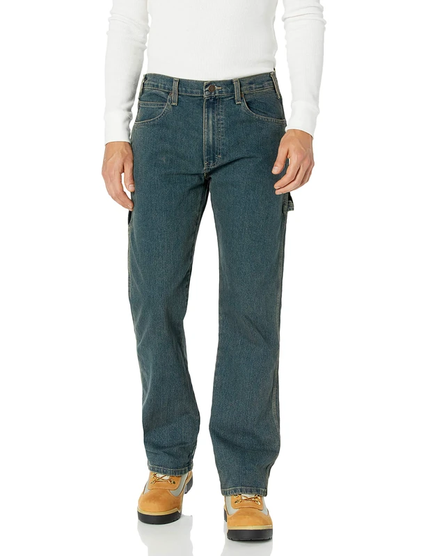 Dickies Men's Flex Carpenter Denim Jean, Tinted Heritage Khaki, 30W x 32L