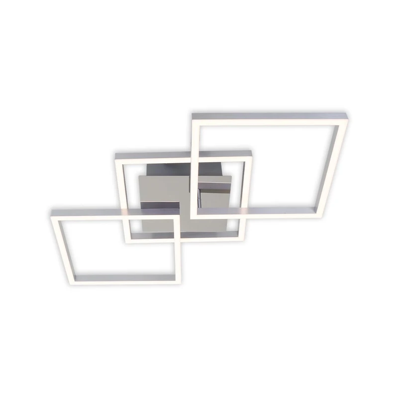 BRILONER Leuchten LED Swivel-Mounted Ceiling Light, dimmable Ceiling Light, 36 watt, 2,600 lumens, 3,000 Kelvin, Silver Chrome Coloured