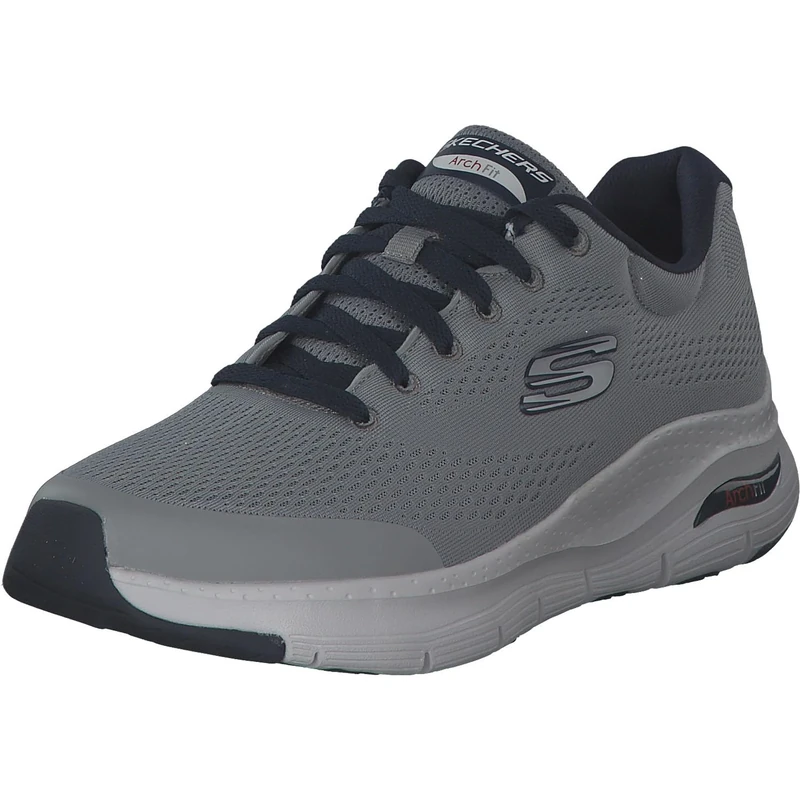 Skechers Men's Arch Fit Sneaker,Gray Textile/Synthetic/Navy Trim,7.5 UK