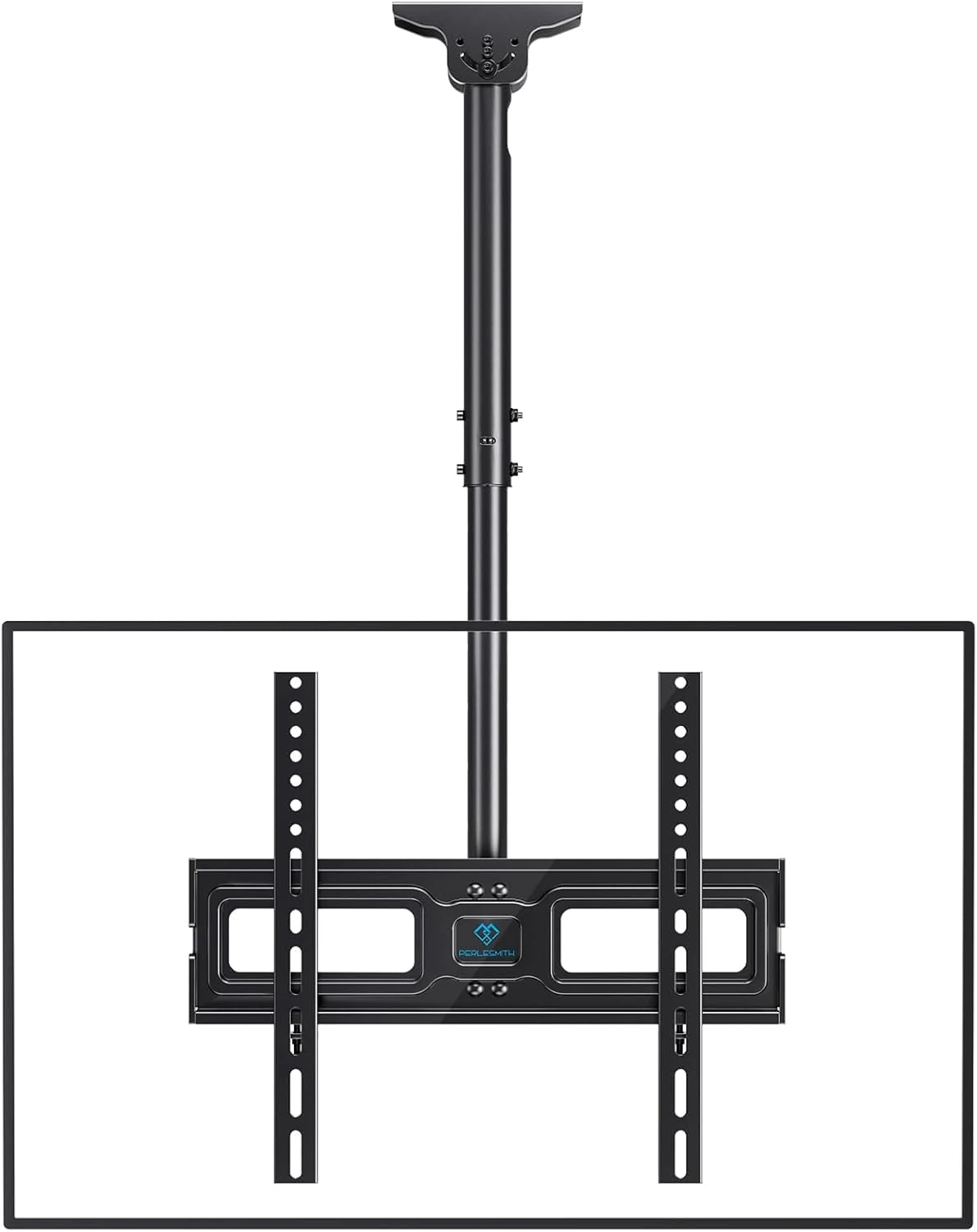 PERLESMITH Ceiling TV Bracket - Adjustable Swivel Ceiling Mount for Most 26-65 inch TVs, Full Motion Ceiling TV Mount, Supports up to 50kg, Max VESA 400x400mm, PSCM2-E