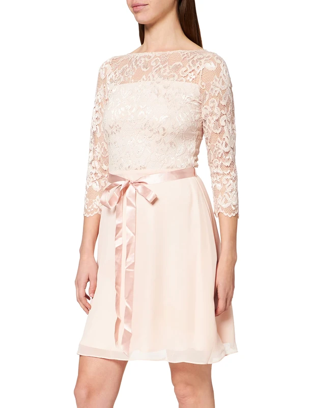 Evening Jive Women's 005333-81 3/4 Sleeve Wedding Dresses, Pink (Pink), 16 (Manufacturer Size:XL)