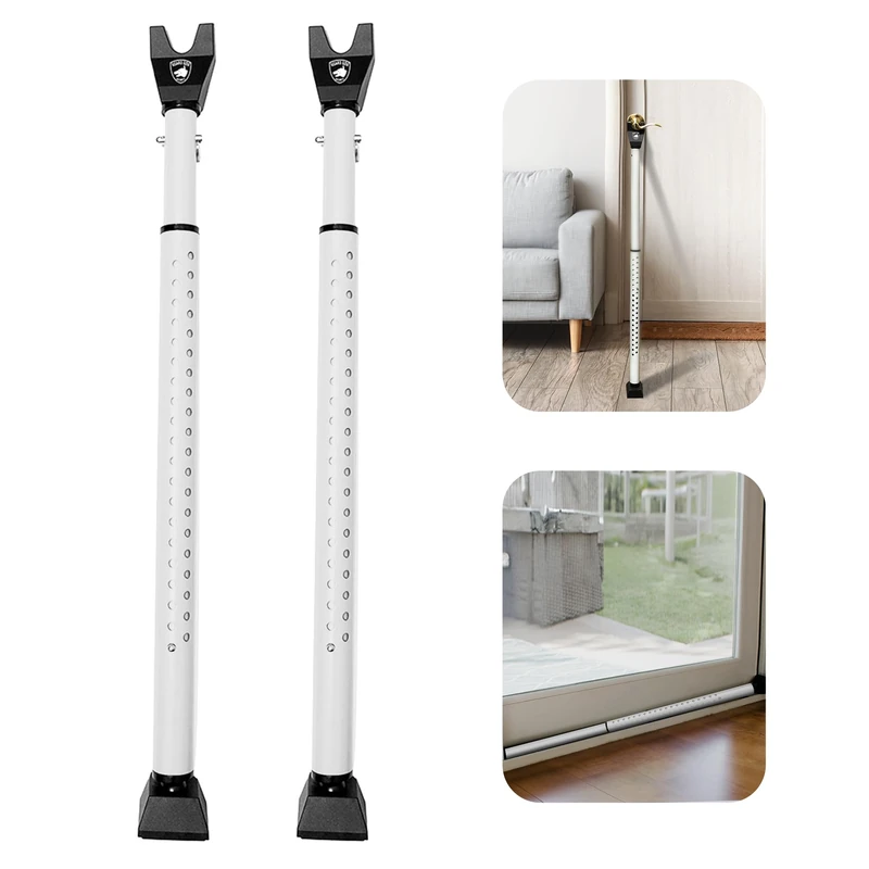Sliding Door Security Bar, Door Jammer 2-in-1 Adjustable, Door Stoppers Security – 40 Different Adjustments, by Guard Dog Security