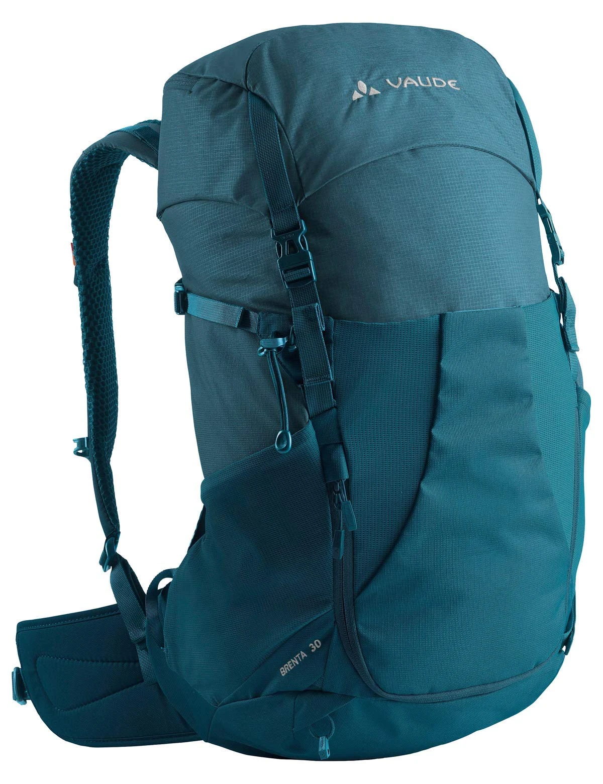 VAUDE Brenta 30L Blue Trekking Backpack for Women & Men, Comfortable Hiking with Integrated Rain Cover, Practical Compartment Layout