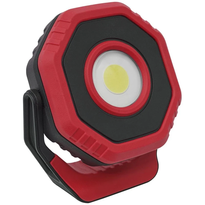 Sealey LED700PR 360° 7W Cob LED Rechargeable Pocket Floodlight with Magnet - Red