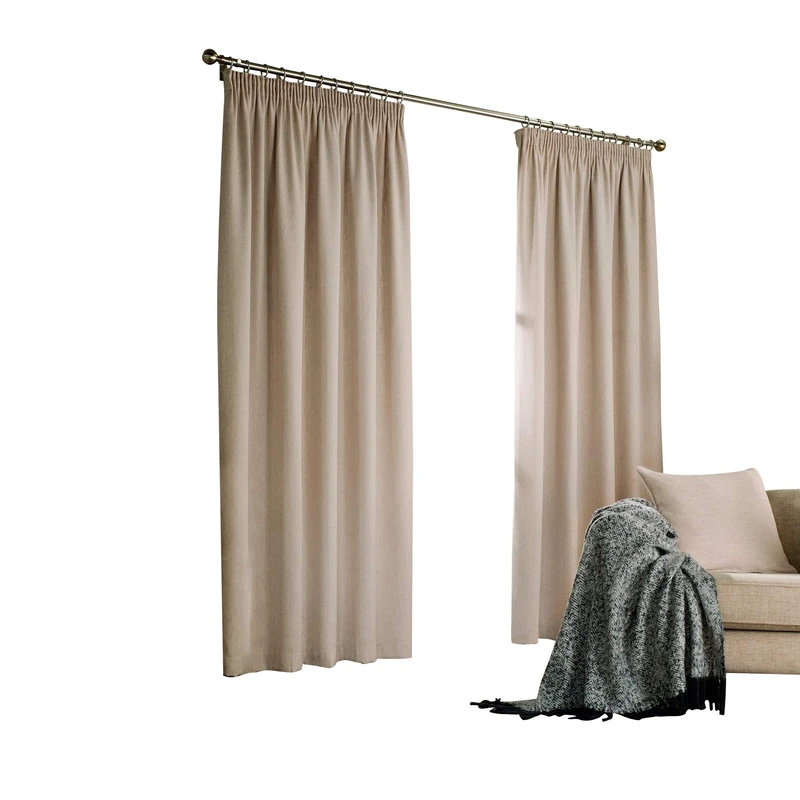 Furn Harrison Ringtop Eyelet Curtains (Pair), 168Cm X 229Cm, Oatmeal