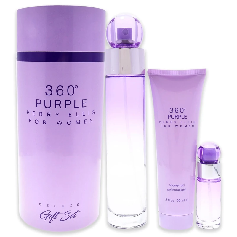 Perry Ellis 360 Purple for Women 3 Pc Gift Set