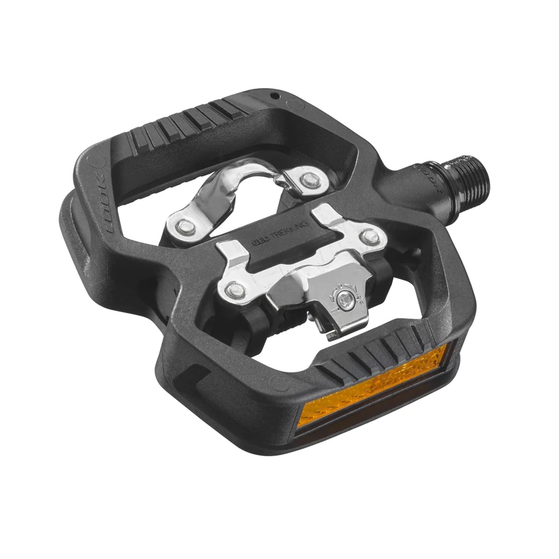 LOOK Cycle - GEO Trekking Bike Pedals - Ultra-Robust Hybrid Pedals - 1 Clipless Face, 1 Flat Face - Ideal for Every Ride, Urban Riding, on Roads or Trails - EASY Pedals + Cleats