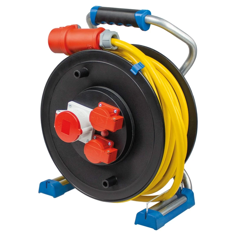 as - Schwabe Xperts CEE Plastic Cable Reel, 20 m Tank Cable K35 AT-N07V3V3-F 5G2.5 - with 2 Schuko sockets (230 V, 16 A) + 1 CEE Socket (400 V, 16 A, 5 pin) - IP44 - Made in Germany I 2216666666