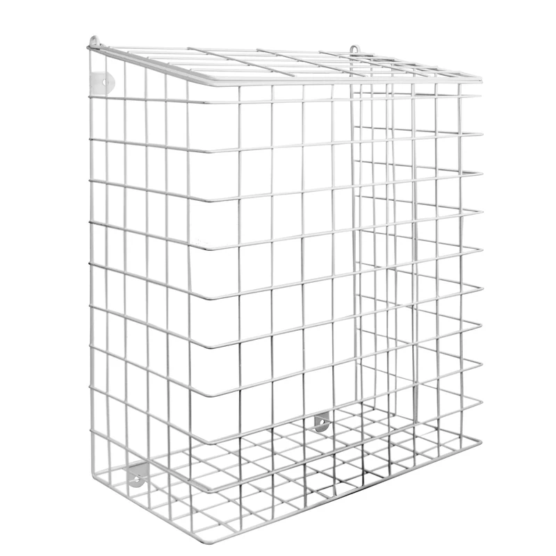 Letterbox Cage with Fixings | Mail Catcher Cage | Iron Basket Post Catcher | Door Letter Guard | Outdoor & Indoor Holder for Letters | M&W