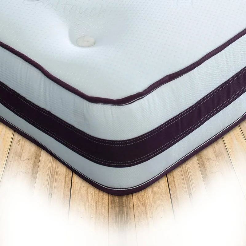 Starlight Beds Purple 3D Tufted Sprung Single Mattress, 8 Inch Deep, 3ft x 6ft3 (90cm x 190cm)